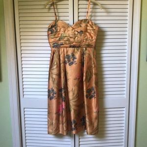Anthropologie yellow floral dress